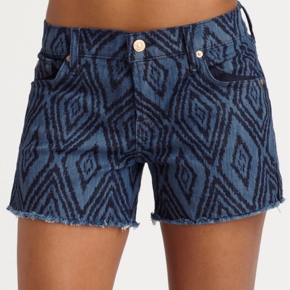 7 For All Mankind Pants - 7 For All Mankind Tribal Diamond Patterned Shorts